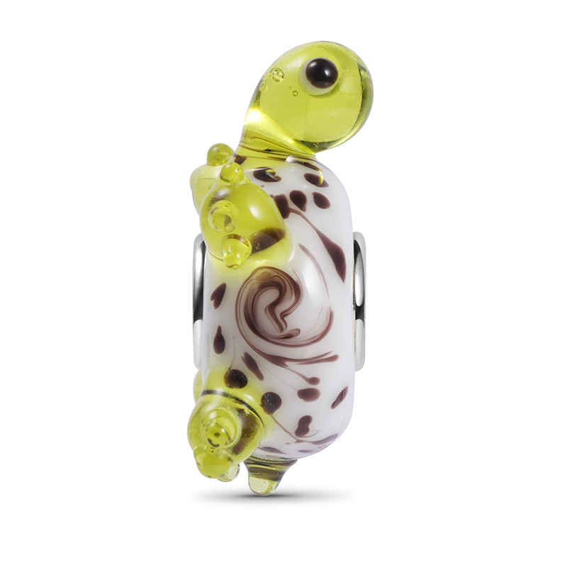 Turtle Murano Glass Charm Bead 925Sterling Silver_1