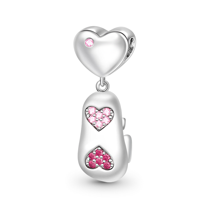 Gnoce "Oh, My Baby Girl" 925 Sterling Silver  Bow-knot Shoe Pendant Charm_2