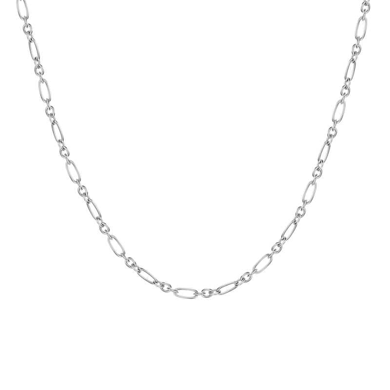 Simple Silver Necklace Choker Link Chain S925 Sterling Silver_1