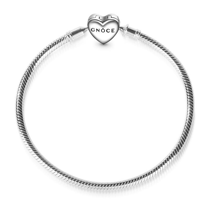 Gnoce Love Mom Basic Snake Chain Bracelet Platinum-plated Silver Blend_3