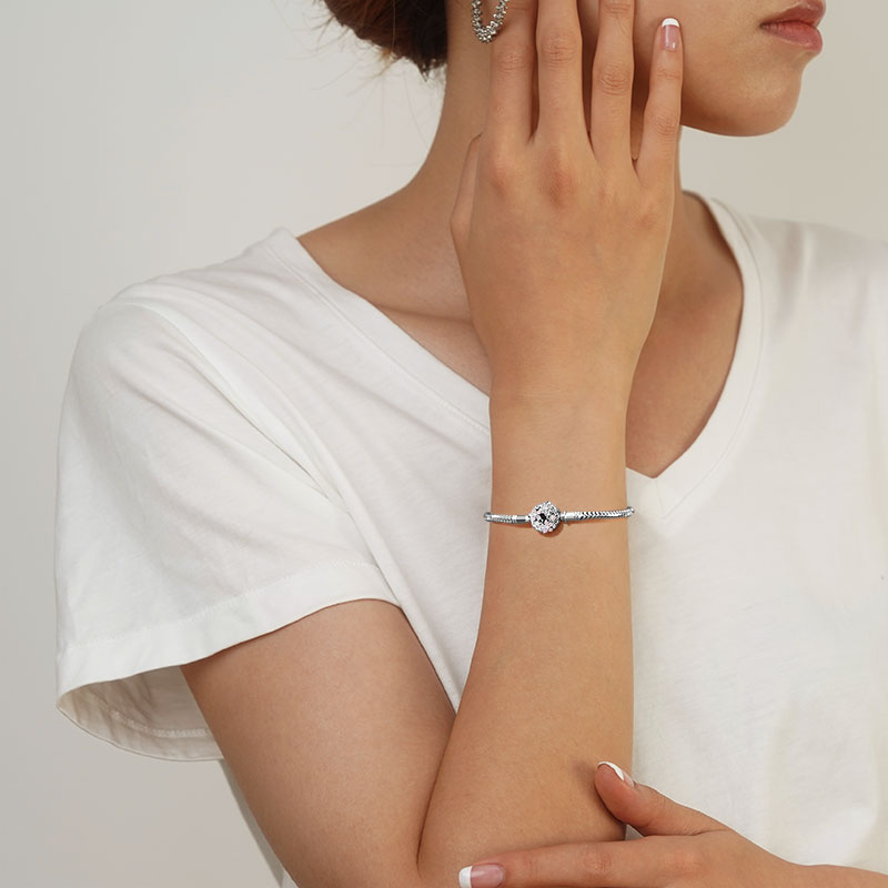 Gnoce Blooming Flowers Basic Snake Chain Bracelet_4