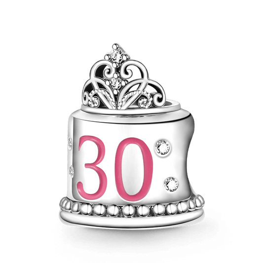 Gnoce Happy "30th Birthday Cake" with Crown Charm_1