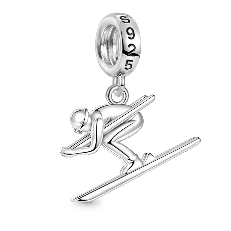 Gnoce Skiing Wonderful Journey Pendant Dangle Charm_2