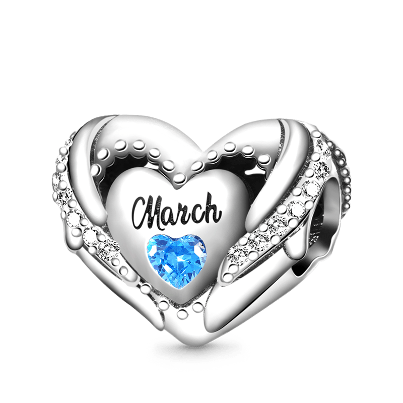 Gnoce Love Heart Birthstone Personalized Charm_1