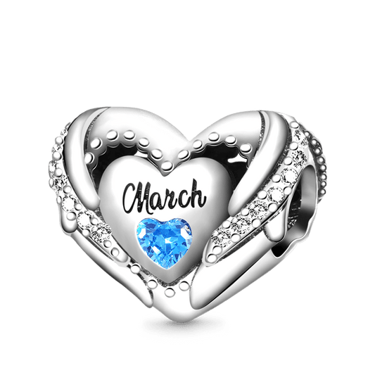 Gnoce Love Heart Birthstone Personalized Charm_1