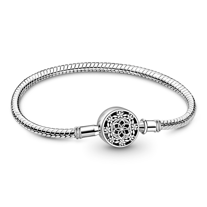 Gnoce Retro Lotus Basic Snake Chain Bracelet_1