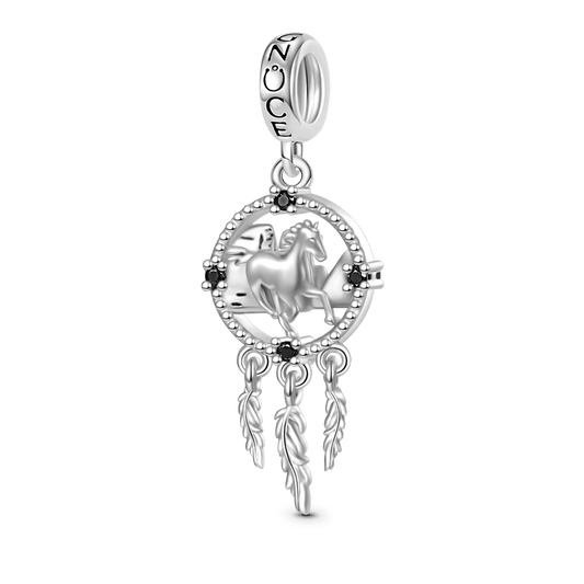 Gnoce Horse Dream Catcher Pendant Dangle Charm_1
