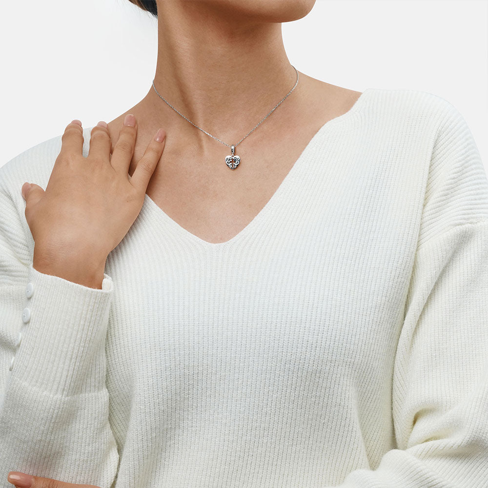 Gnoce Crosslet Heart Pendant Dangle Charm_6