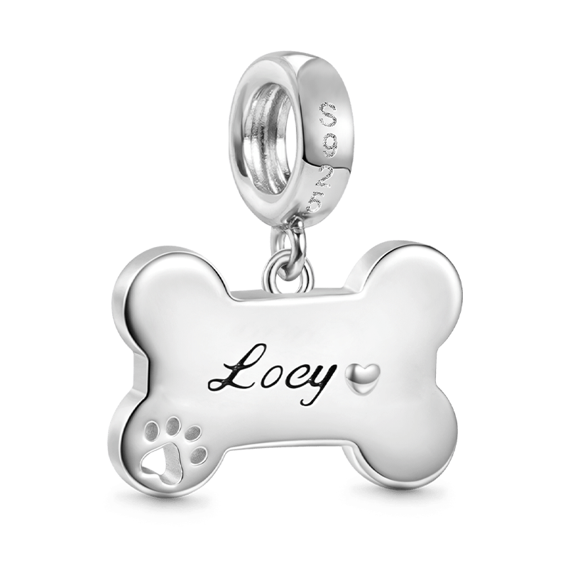 Gnoce Dog Loves Bone Engravable Pendant Dangle Charm_6