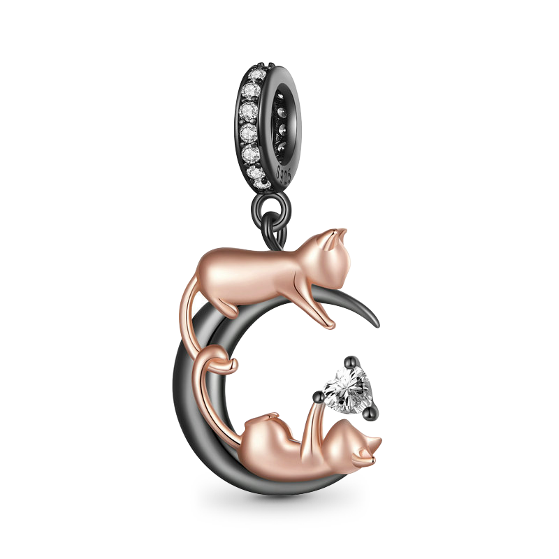 Gnoce Moon&Cats Pendant Dangle Charm_1