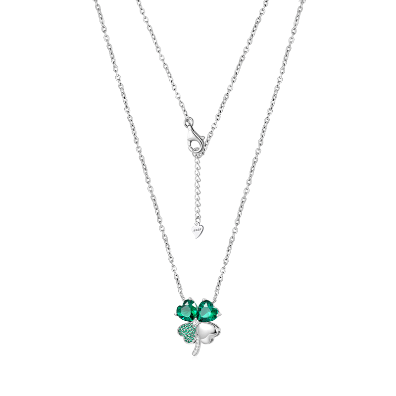 Gnoce Lucky Four Leaf Clover Necklace_2