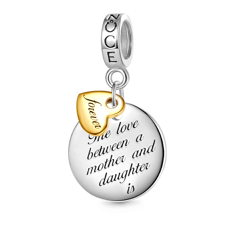 Gnoce Mother & Daughter Forever Love Pendant Dangle Charm_1