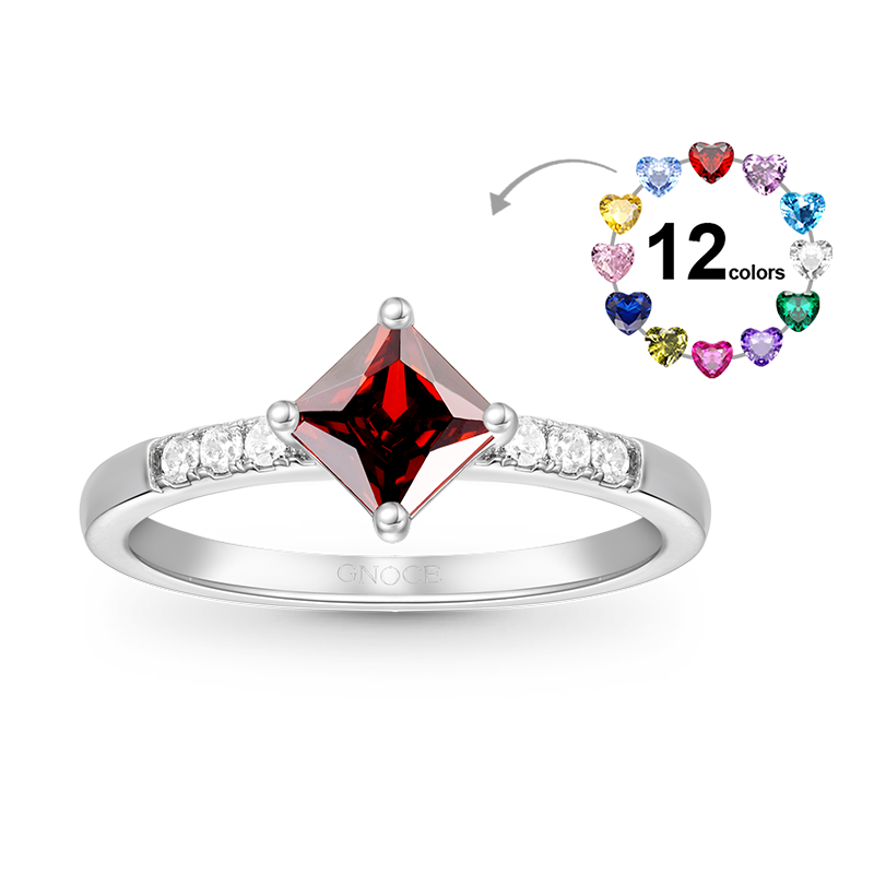 Gnoce Square-Cut Birthstone Ring_1
