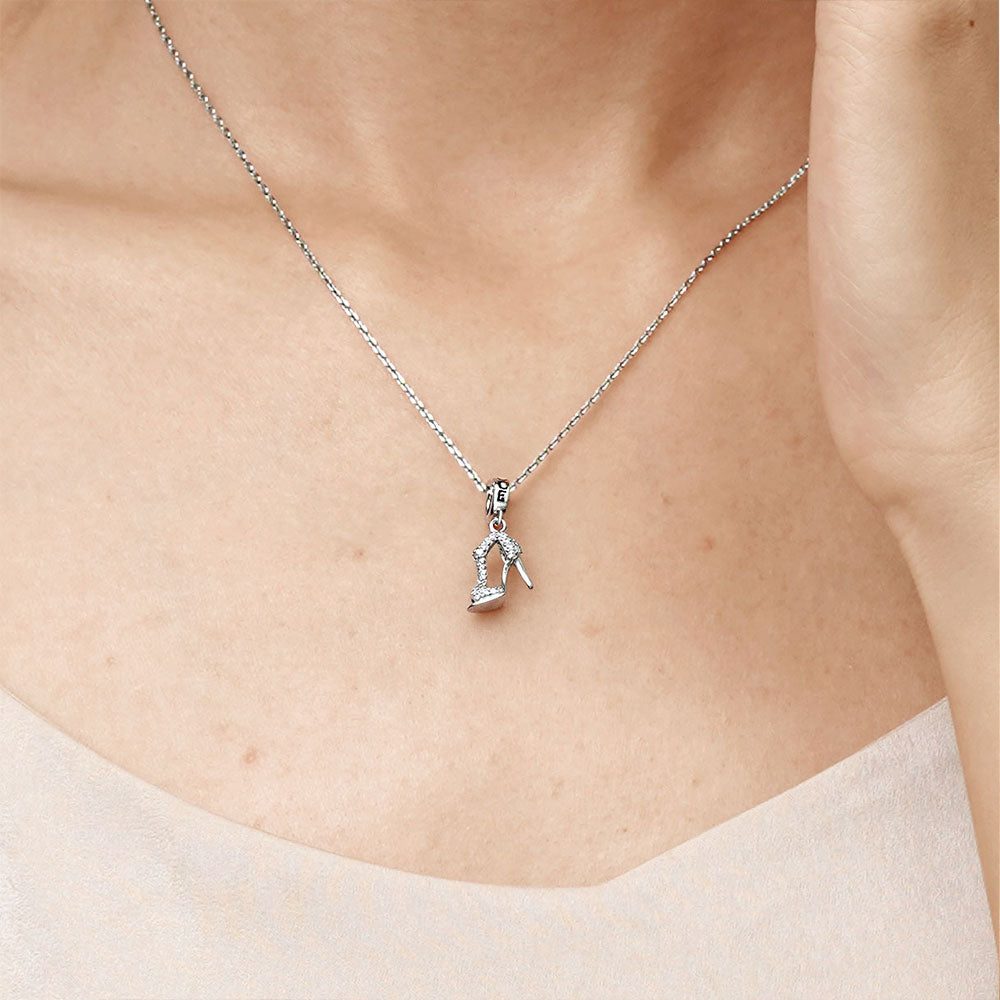 Gnoce Sparkling High Heel Pendant Dangle Charm_5