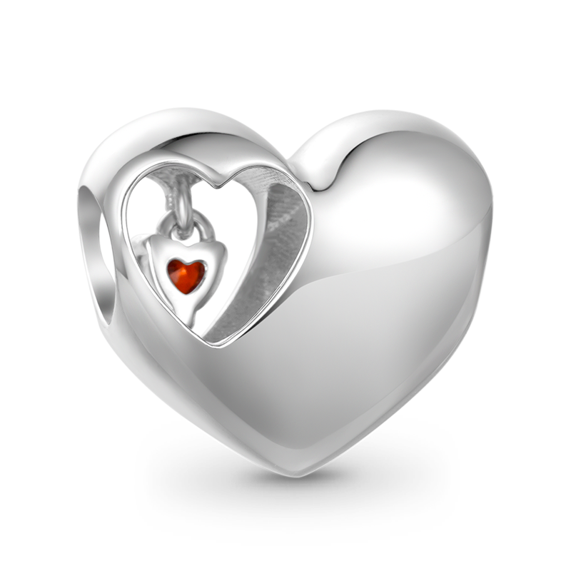 Gnoce Love Heart Birthstone Personalized Charm_2