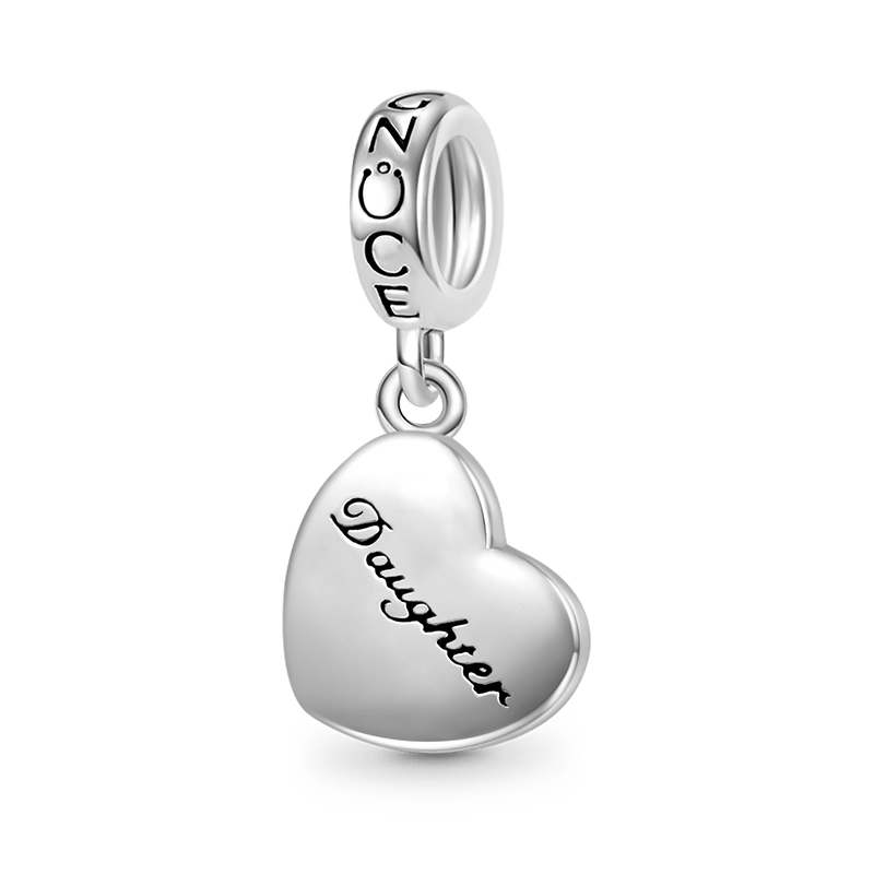 Gnoce Father&Daughter Heart Pendant Dangle Charm_2