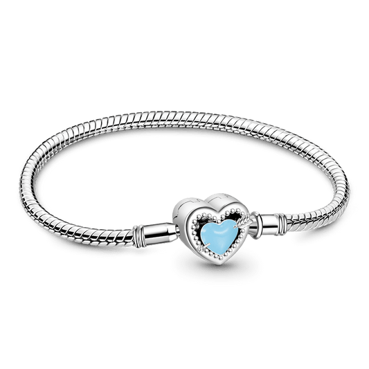 Gnoce Moonstone Basic Snake Chain Bracelet Platinum-plated Silver Blend_1
