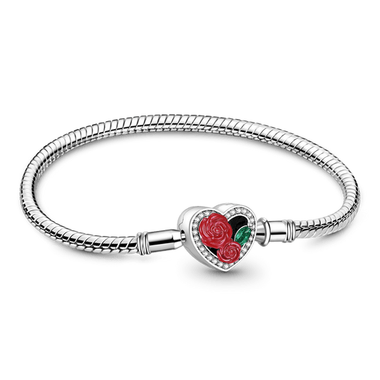 Gnoce Roses Heart Basic Snake Chain Bracelet_1