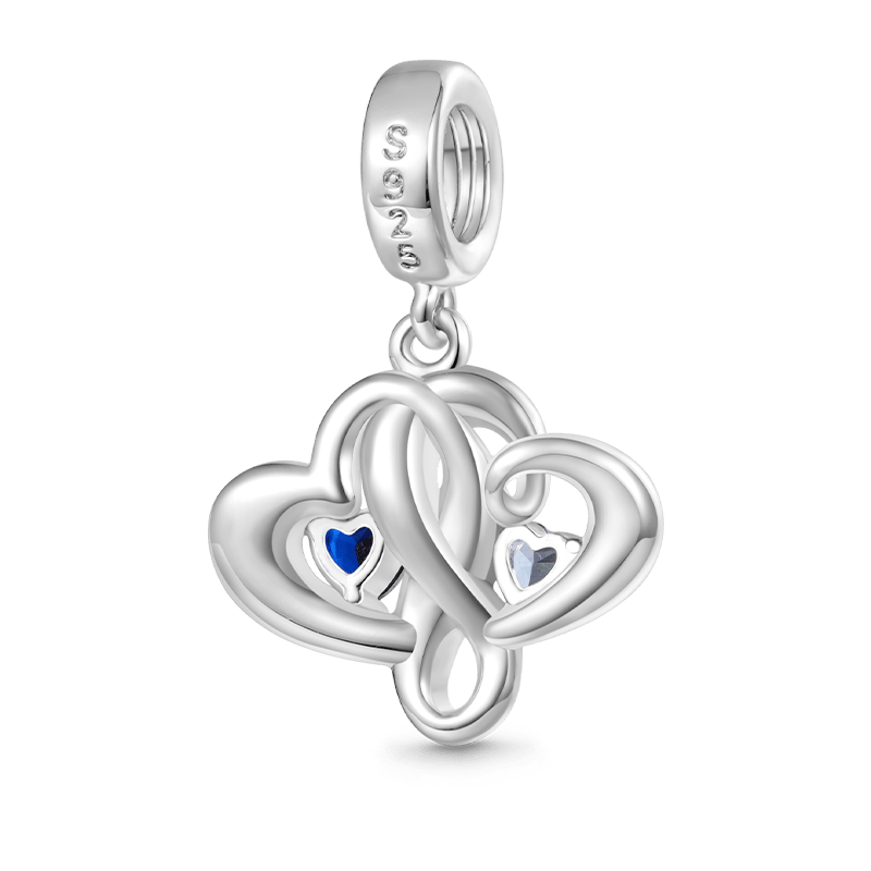 Gnoce Family Love Heart Engravable Pendant Dangle Charm_3