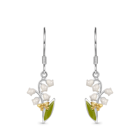 Gnoce Lily of the Valley Flower Dangle Earrings_1