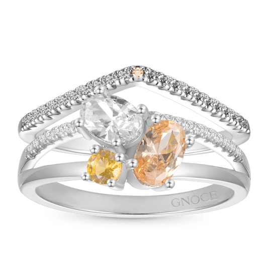 Gnoce Round Brilliant Stacked Diamond Ring Set_1