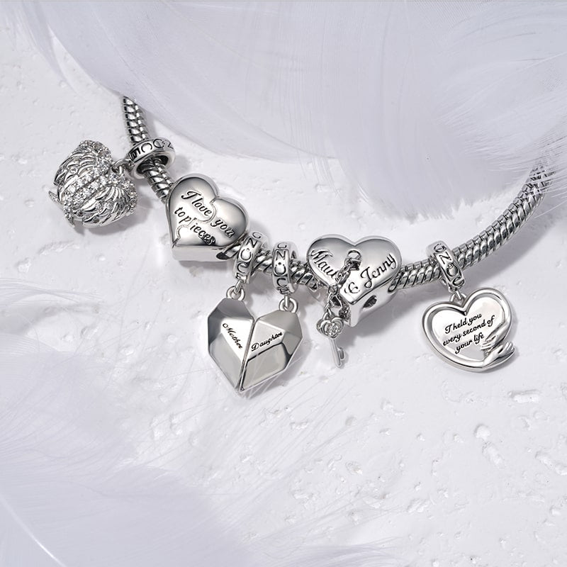Gnoce Magnet Heart Engravable Pendant Dangle Charm_5