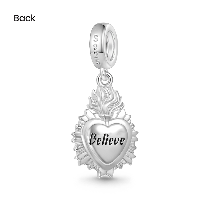 Gnoce Sacred Heart Talisman Pendant Dangle Charm_2