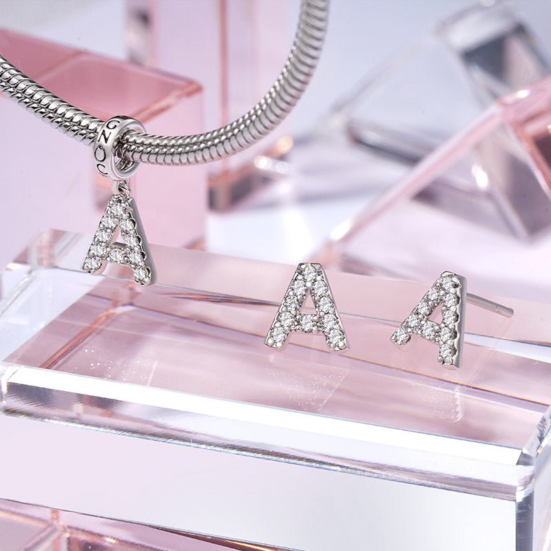 Gnoce Engravable Initial Birthstone Gift Pendant Dangle Charm_4