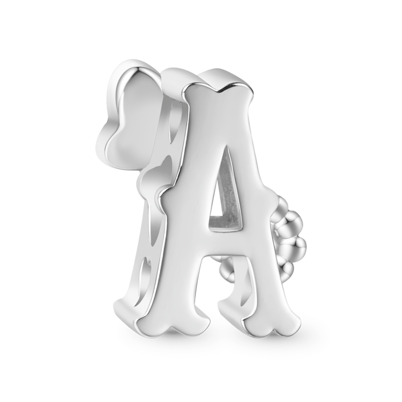 Gnoce Initial Letter Flower Personalized Charm_2