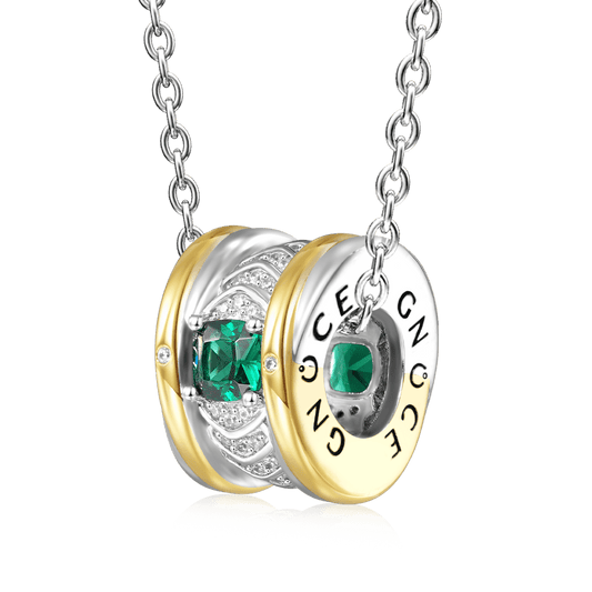 Gnoce "My Only" Emerald Gem Pendant Necklace_1