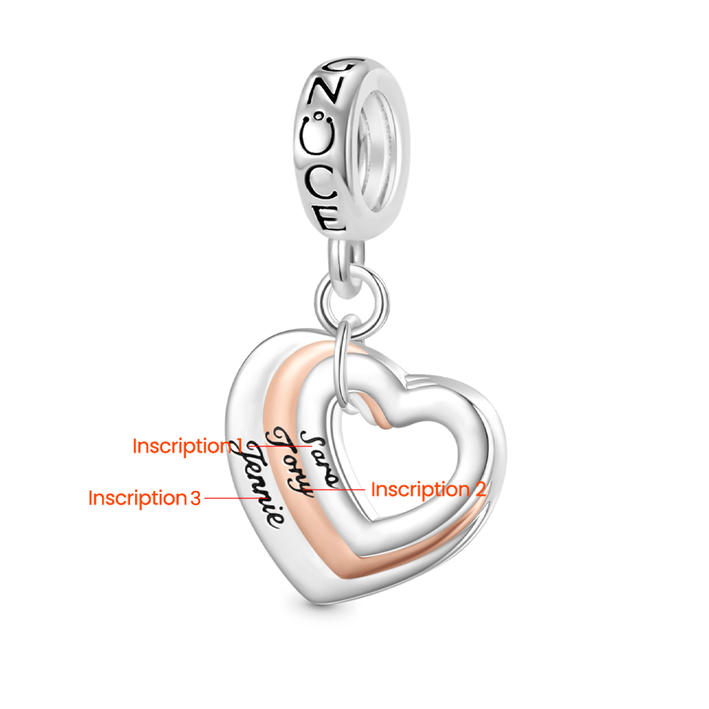 Gnoce Heart Engravable Pendant Dangle Charm_2