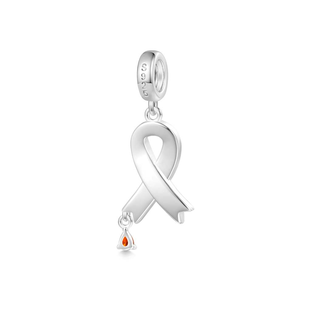 Gnoce DIABETES Awareness Blue Ribbon Pendant Dangle Charm_2