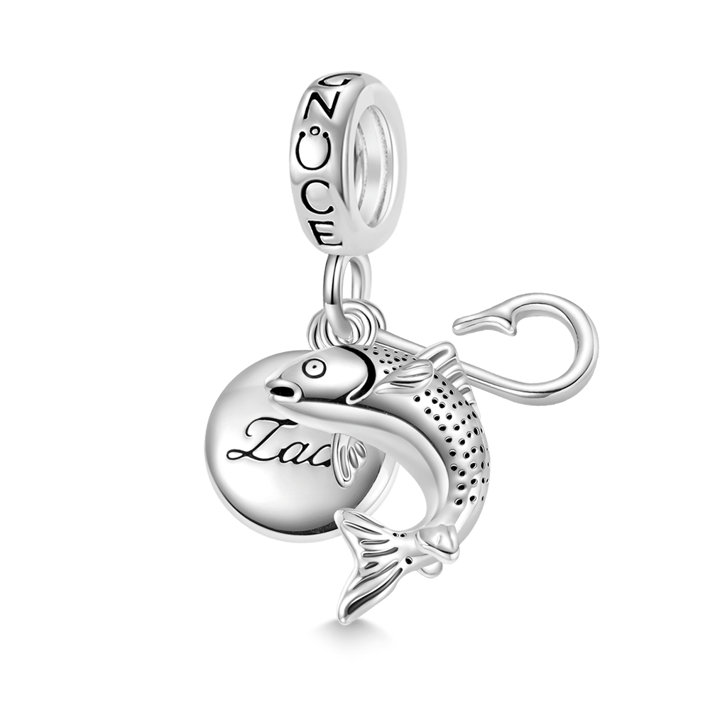 Gnoce Engravable Fish Plate & Fish Hooks & Fish Pendant Dangle Charm_1