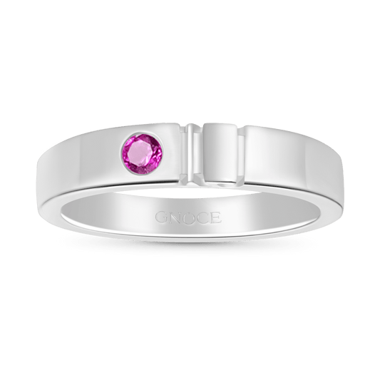 Gnoce Single Birthstone Band Ring_1