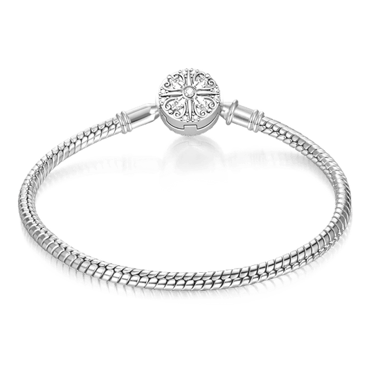 Gnoce Four-leaf Clover Bracelet Platinum-plated Silver Blend_1