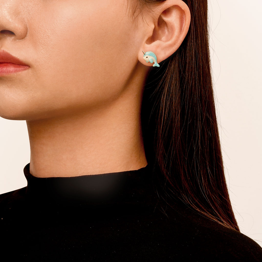 Gnoce Narwhal Stud Earrings_4