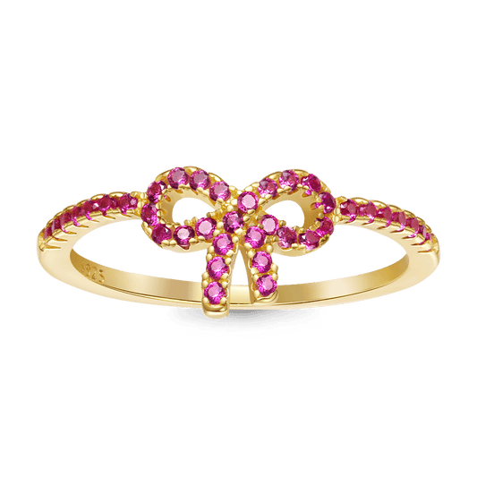 Gnoce Pink Pavé Bow Ring_1