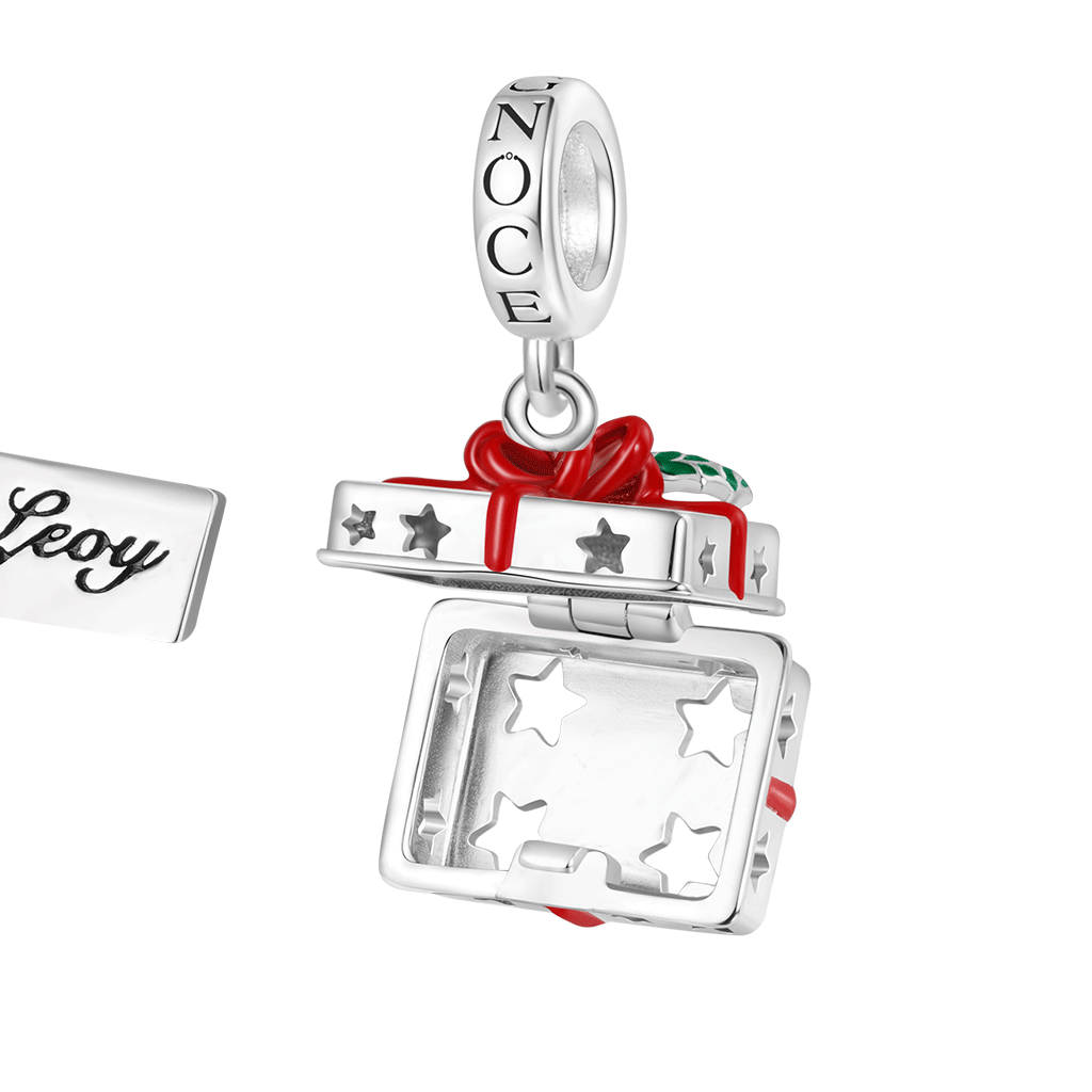 Gnoce Christmas Gift Box Engravable Card Pendant Dangle Charm_1