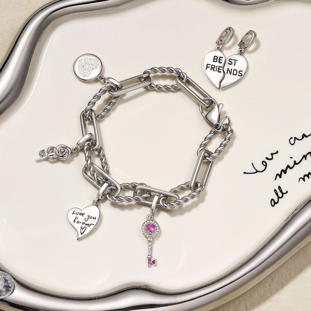 Gnoce Best Friend Right Heart Clasp Clusters Charm_4