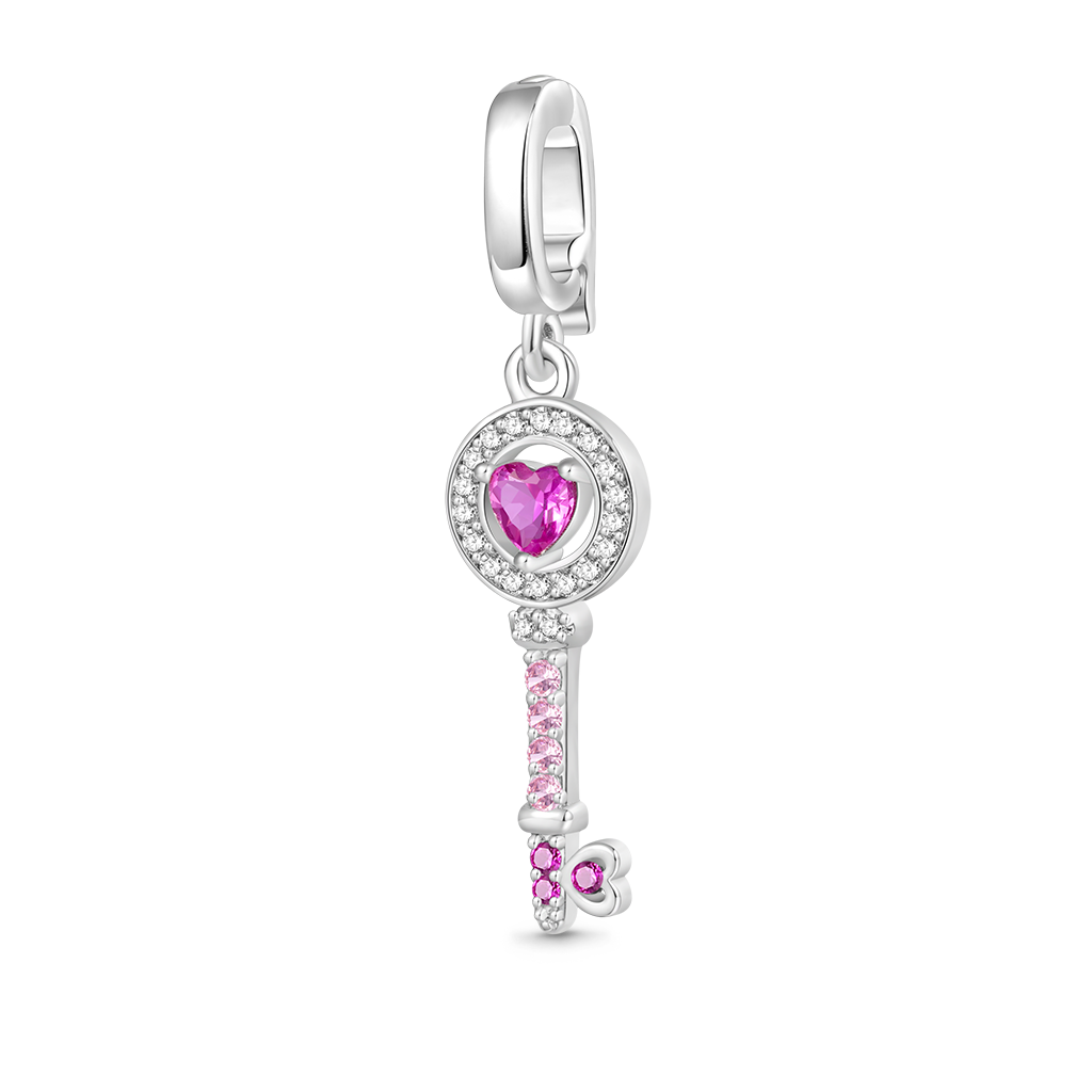Gnoce Key to Heart Clasp Clusters Charm_1