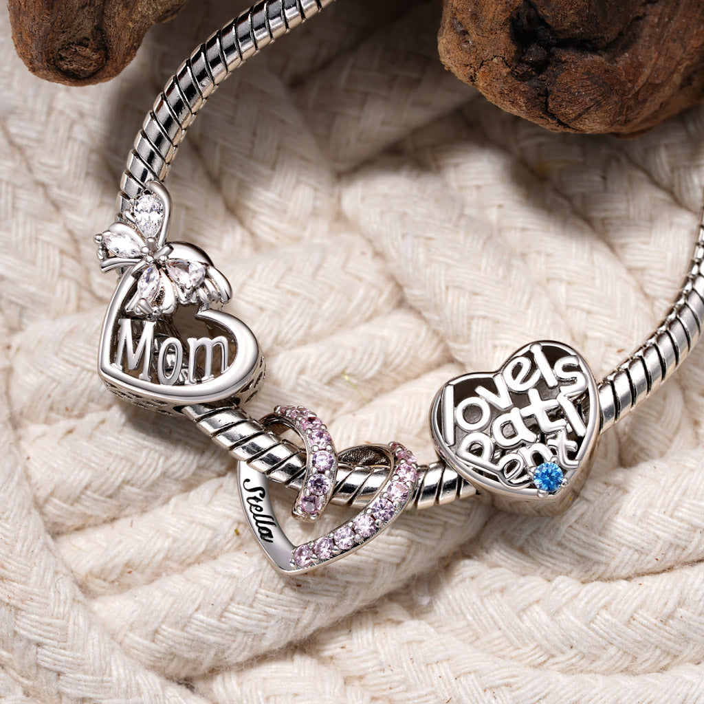 Gnoce 'Love is patient' Heart Mother Personalized Photo Charm_3