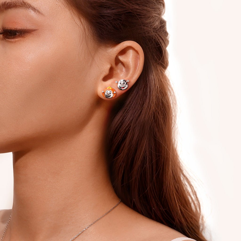 Gnoce Shrek & Fiona Mismatched Stud Earrings_4