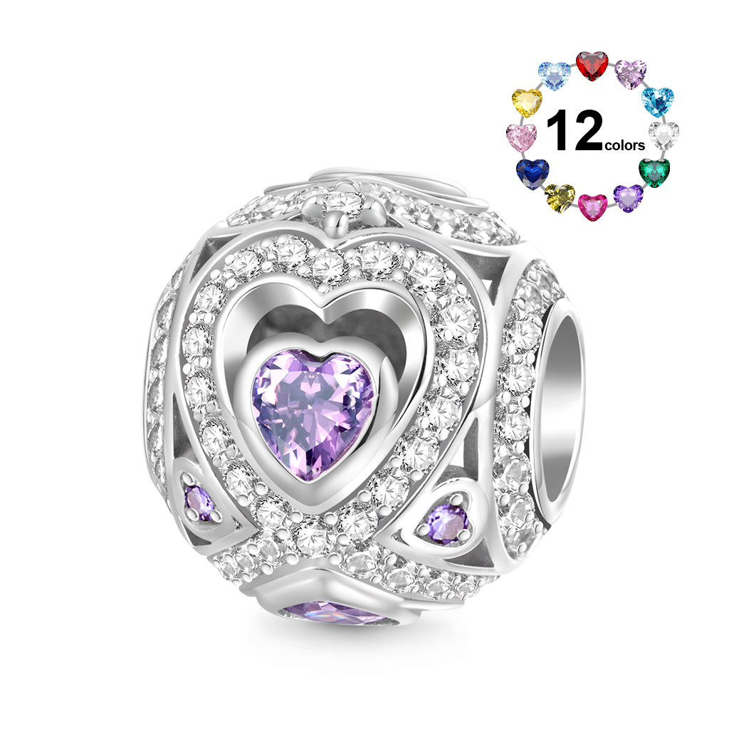 Gnoce Infinite Love Round Birthstone Charm_1