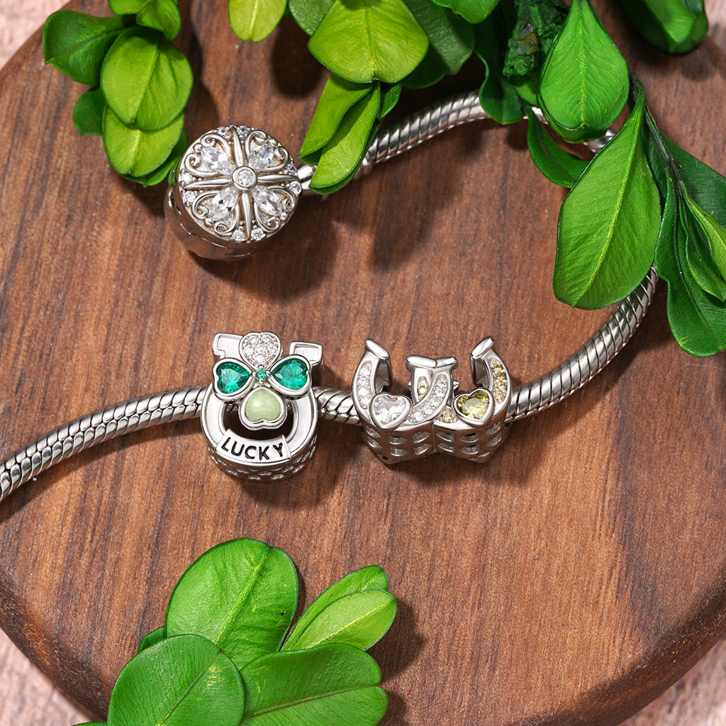 Gnoce St. Patrick's Day Rotating Four Leaf Clover Charm_4