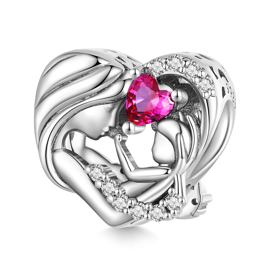 Gnoce Warm Moment Mother Hug Child Heart Charm_1