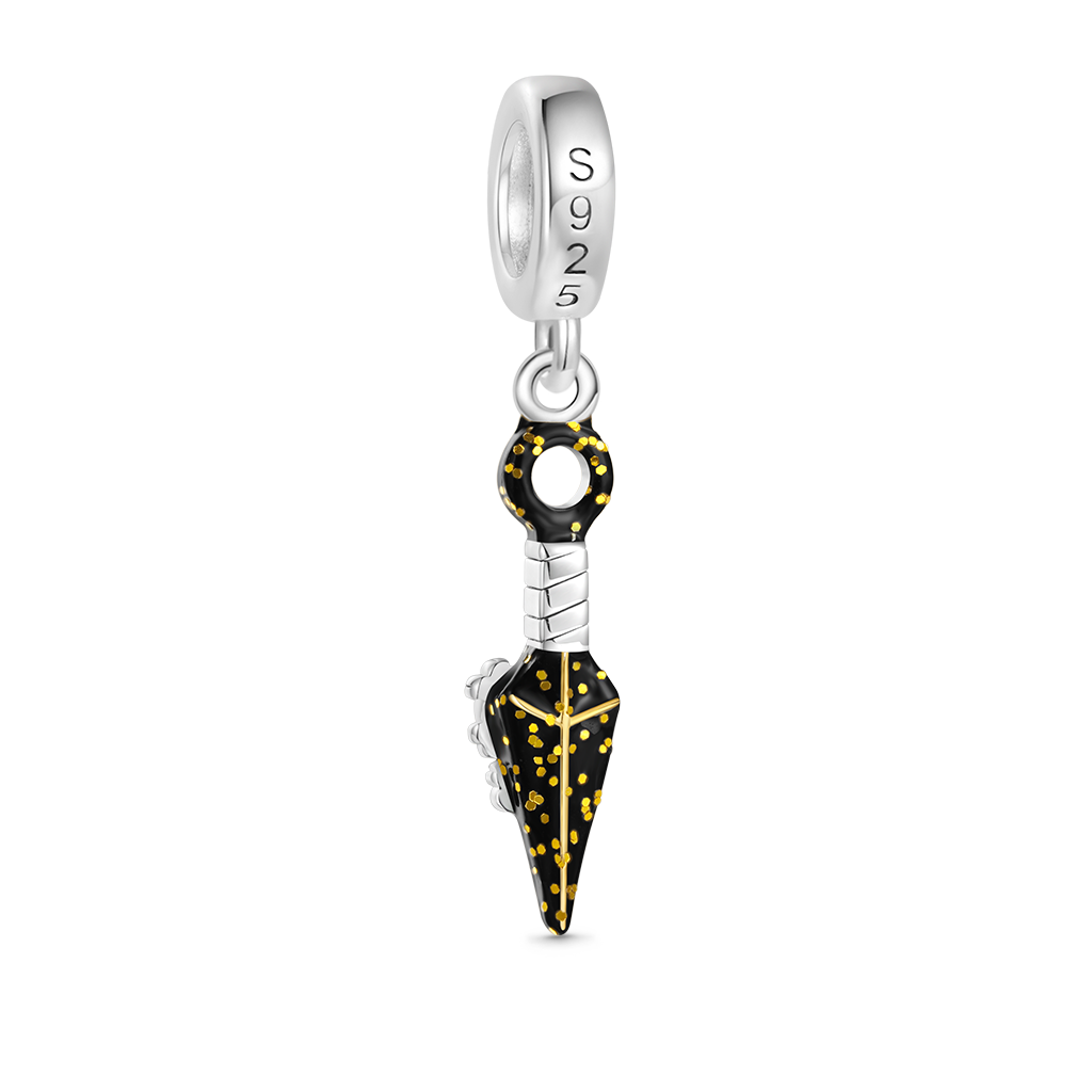 Gnoce Kunai Style Cherry Blossom Throwing Knives Pendant Dangle Charm_2