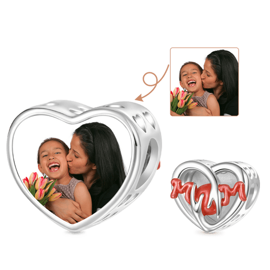 Gnoce Mother's Day Heart Glow-in-the-Dark Photo Charm_1