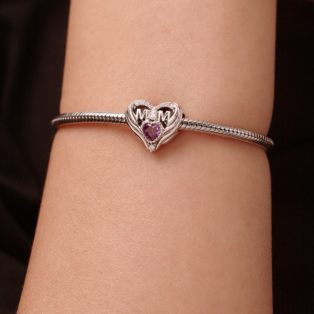 Gnoce Mother's Day Heart Birthstone Charm_7