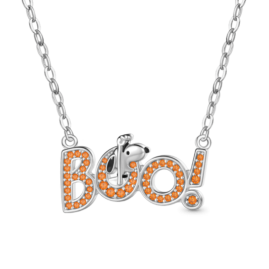 Gnoce Peanuts Halloween Snoopy BOO Necklace_1