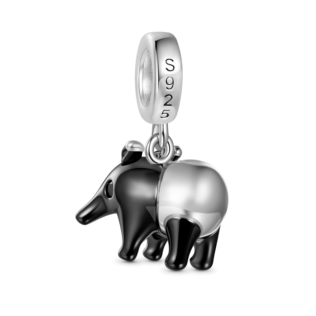 Gnoce Cute Malayan Tapir Pendant Dangle Charm_2